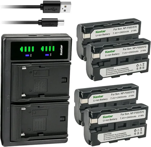 Vista 7 de Kastar Reemplazo del cargador de batería USB NP-F550/F570 LTD2 para batería NP-F330 NP-F550 NP-F570 NP-F750, NP-F770, NP-F930 NP-F950 NP-F960