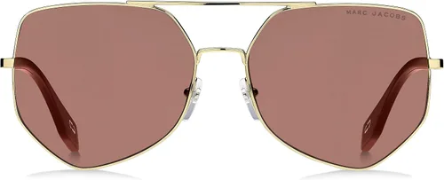 Vista 3 de Marc Jacobs Gafas de sol geométricas de aviador para mujer doradoborgoña talla única Oro Borgoña 59-16-145