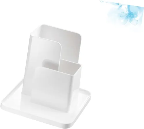 Vista 9 de Cabilock Para el caso del teléfono del hogar del escritorio Caddy Control Contenedor de control remoto blanco multifuncional Compartimento