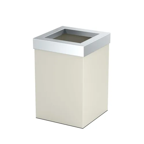 Vista 16 de Gatco Papelera Moderna Cuadrada, Combo Negro Mate y Latón Cepillado - Papelera de Acero Inoxidable con Tapa Extraíble, Resistente a Fugas, Capacidad