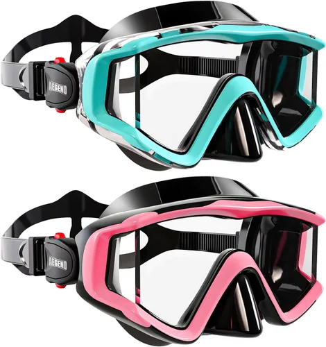 Vista 19 de Aegend Gafas de natación para adultos y niños, gafas de visión amplia de 220° para nadar