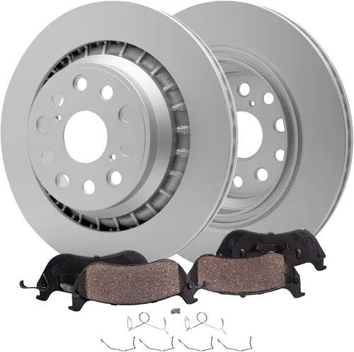 Vista 30 de Detroit Axle – Pinza de freno del lado del pasajero trasero + pastillas de freno de reemplazo para Silverado Sierra 1500 Tahoe Yukon Astro Deville