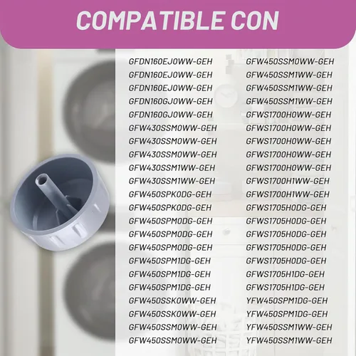 Vista 2 de WE01X23599 WH11X20875 - Pomo para lavadora, 1 perilla de repuesto