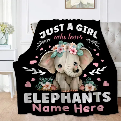 Vista 8 de Manta de elefante, regalos de elefante para mujeres y niñas, manta de franela suave, acogedora y ligera para sofá y cama, tamaño XS, 40 x 30