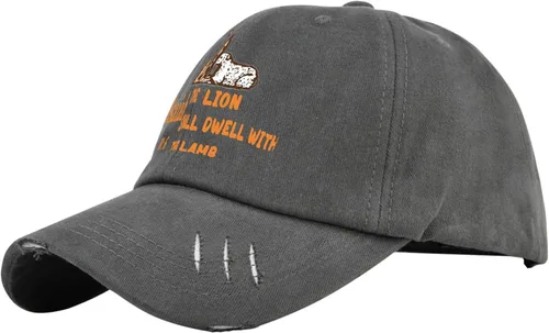 Vista 2 de Sombrero de pickleball para hombre, sombrero deportivo de secado rápido, The Lion Shall Dwell with The Lamb, gorra de béisbol para hombre