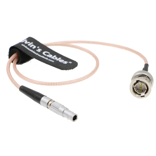 Vista 7 de Alvin's Cables Cable adaptador de código de tiempo para cable rojo Epic Scarlet BNC macho a 00B 4 pines macho Nor1438