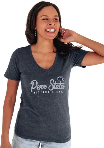 Vista 51 de Blue 84 NCAA - Camiseta de triple mezcla con cuello en V para mujer