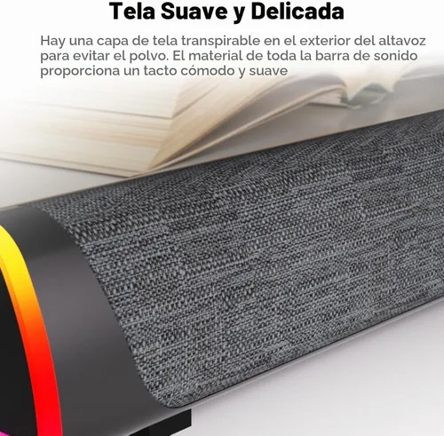 Vista 6 de SOULION Altavoces de computadora Bluetooth R30 Plus, con cable USB Gris