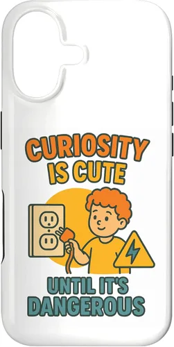 Vista 32 de Curiousity is Cute Workplace & Home Safety Awareness Gift Case for iPhone 16