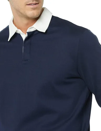 Vista 5 de Tienda Essentials Men's Organic Cotton Long Sleeve Rugby Top (Previously Tienda Aware)