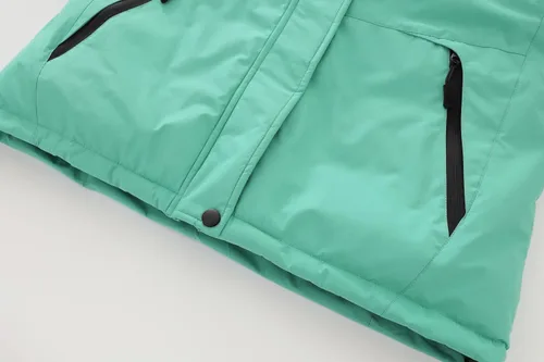 Vista 6 de Spmor Chaqueta de esquí impermeable con capucha para mujer, abrigo de snowboard cálido para invierno