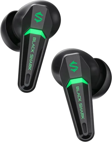 Vista 2 de Black Shark Auriculares Bluetooth inalámbricos, auriculares para juegos IPX4 impermeables con micrófono integrado, modos duales de tiempo