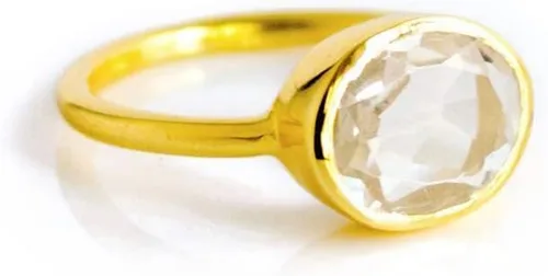 Vista 51 de Oval Birthstone Ring Bezel Set in Vermeil Gold, Sterling Silver, or Rose Gold, Stacking Birthstone Ring [rOMB]