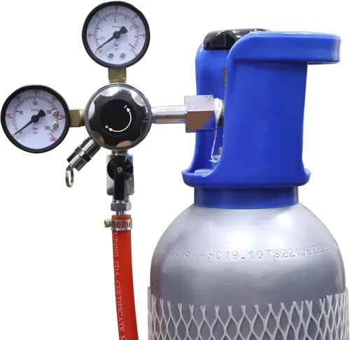 Vista 6 de PERA Kit de conversión de cerveza de un solo grifo, kit de Kegerator de montaje en puerta con regulador de CO2 CGA320, acoplador de barril Sankey D