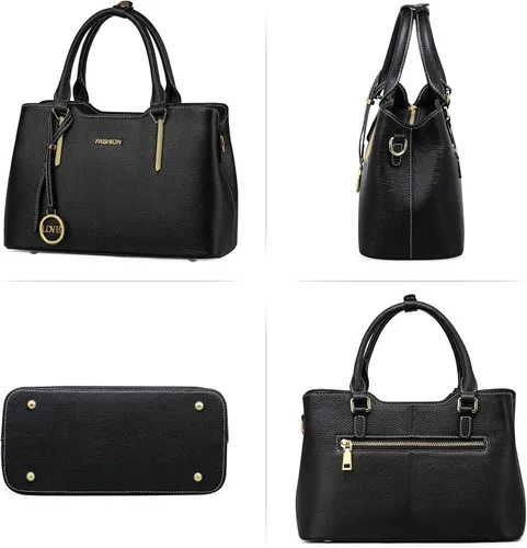 Vista 6 de SENDEFN Bolso de cuero con asa superior para mujer bolso de hombro