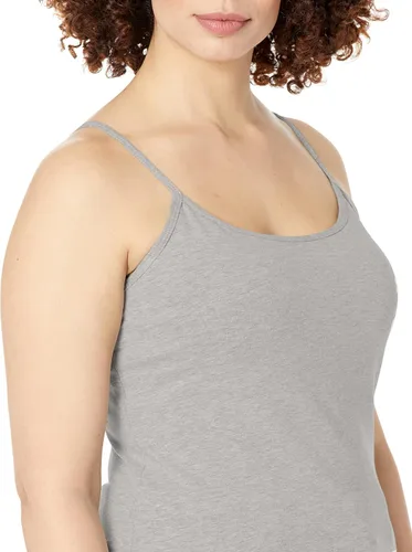 Vista 3 de Hanes - Cami de algodón elástico para mujer con sostén integrado
