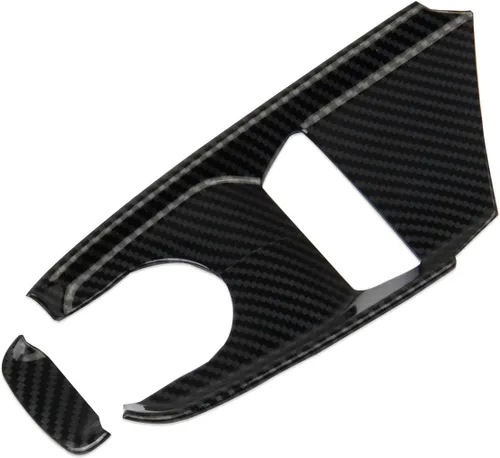 Vista 3 de crosselec Cubierta de panel de cambio de marchas de fibra de carbono para Chevrolet Corvette C8 2020-2025 (Panel de control con perilla)