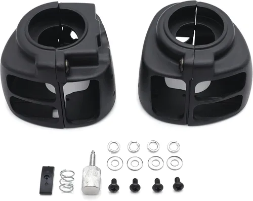 Vista 5 de Para 2009-2013 Harley Davidson Dyna/Sportsters/Softail/V-Rod/Touring Switch Carcasas Cubierta Negro [P/N: MT265-010-BK]