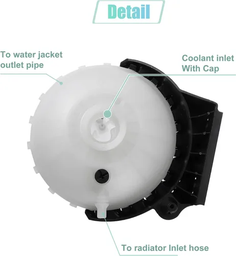 Vista 6 de X AUTOHAUX Tanque de depósito de expansión de recuperación de radiador de refrigerante 17137609469 para BMW 228i Base 2.0L L4 - Gas 2014-2016