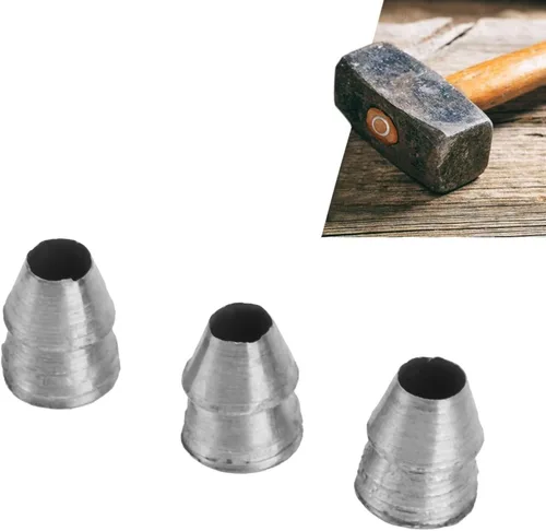 Vista 5 de Juego de 20 cuñas de mango redondo de seguridad, mango de martillo de acero, juego de cuña con mango de martillo para trineo de martillo de garra