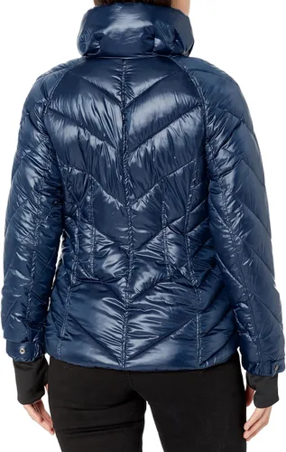 Vista 2 de GUESS Puños de tormenta acolchados para mujer, chaqueta de transición acolchada