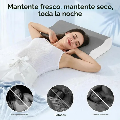 Vista 4 de Almohada cervical de espuma viscoelástica para el cuello de Elviros
