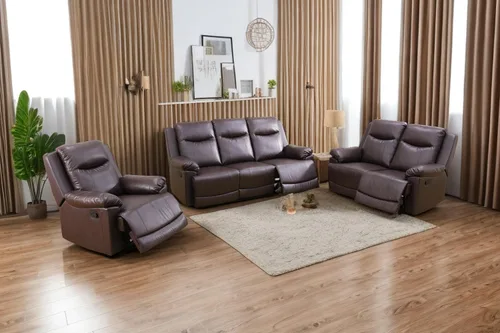 Vista 16 de A Ainehome Sofá reclinable de lujo, juego de muebles de sala de estar, sofá reclinable para caravana, sofá biplaza reclinable, para sala de estar
