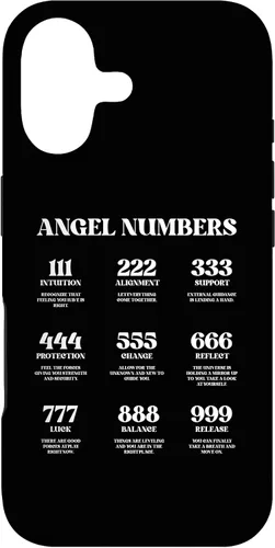 Vista 32 de Funda para iPhone 16 Números de Ángel Números Divinos