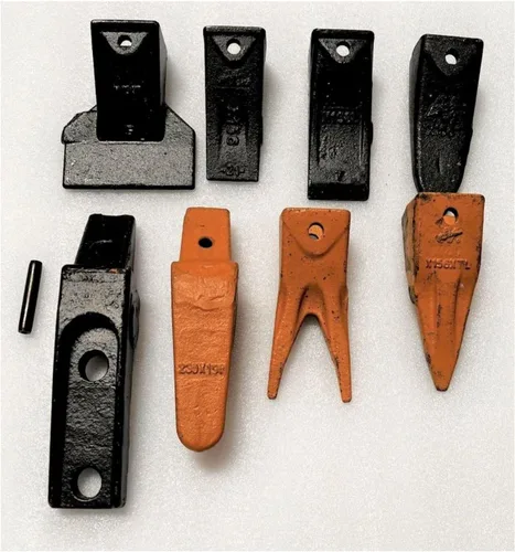 Vista 7 de Retroexcavadora X156 5Pk Minicargadora Mini excavadora estándar Dientes de cucharón con pasadores para mini excavadora Dientes de cucharón corto