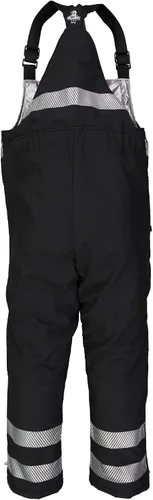 Vista 2 de RefrigiWear Overol con peto de visibilidad mejorada Softshell con aislamiento resistente al agua con cinta plateada reflectante