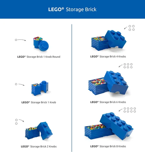 Vista 6 de LEGO Ladrillo de Almacenamiento 4 – botones Naranja – Caja de Almacenamiento de Plástico Apilable con Tapa para Niños y Adultos, Organizador