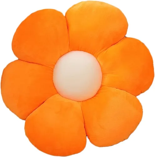 Vista 12 de lannery Almohadas de felpa con flores, cojín de suelo de flores, juguete para leer, habitación, ver la televisión (11.8 pulgadas, azul)