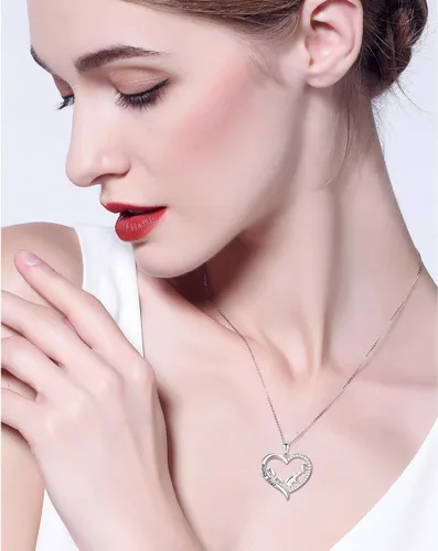 Vista 17 de Collar de plata esterlina para mamá, regalo para el día de la madre, dije o brazalete para mamá