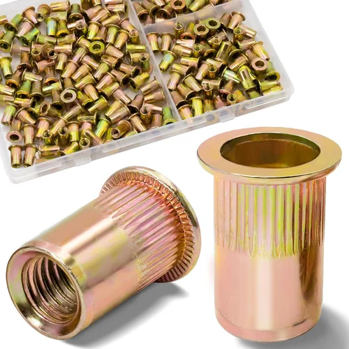 Vista 10 de Tuerca de remache UNC de 1/2 ''-13, 10 piezas de acero inoxidable 304 cabeza plana remache roscado inserto Nutsert