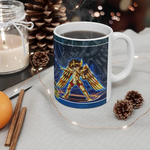 Vista 4 de Sagitario, Los Caballeros del Zodiaco, Taza Ceramig 11 Oz