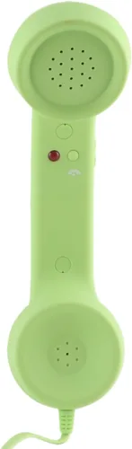 Vista 6 de Teléfono Retro Auricular 0.138 in Receptor de Teléfono Celular Micrófono Micrófono Altavoz Vintage Retro Teléfono Auricular para Smartphone (Verde)
