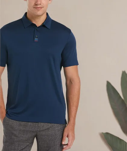 Vista 6 de V VALANCH Polo de golf de manga corta para hombre, estilo casual, con cuello que absorbe la humedad