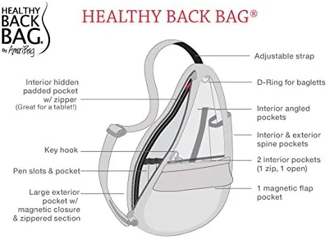 Vista 8 de AmeriBag Pequeño bolso trasero saludable de nylon envejecido