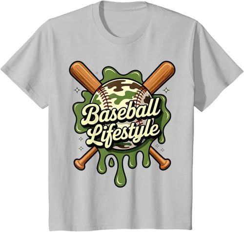 Vista 74 de Baseball Life Style 101 Apparel Youth Drip Baseball Boys Kid Camiseta