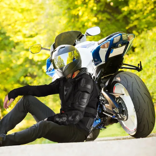Vista 7 de Gute - Chaqueta protectora de motocicleta con armadura completa, chaqueta protectora de motocross, armadura protectora, equipo deportivo