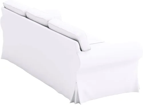 Vista 7 de Funda de sofá Ektorp 3.5 de algodón pesado compatible con IKEA 3.5 funda de Algodón blanco