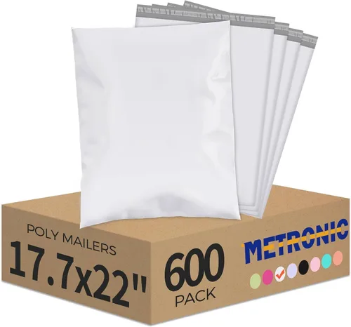 Vista 12 de Metronic 1000 sobres de polietileno de 14.5 x 19 pulgadas, bolsas de envío resistentes para pequeñas empresas, bolsas de polietileno impermeables