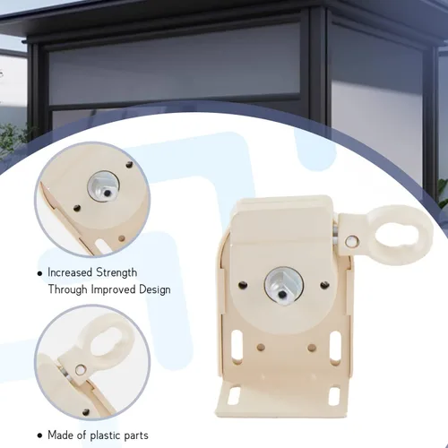 Vista 6 de Piezas de repuesto para visera solar, kit de manivela inalámbrica, soporte de montaje para persiana enrollable, para parasol externo Coolaroo