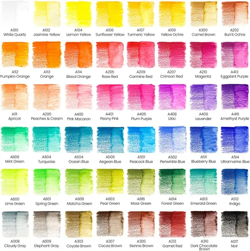 Vista 2 de Arteza - Lápices de acuarela, 48 lápices de dibujo coloreados para artistas, lápices de acuarela en caja de metal, suministros de arte