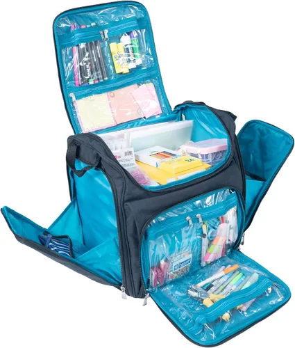 Vista 5 de Handy Sandy Crafter's - Organizador de bolsas de mano, bolsa de almacenamiento para suministros de manualidades y soporte para álbumes de recortes