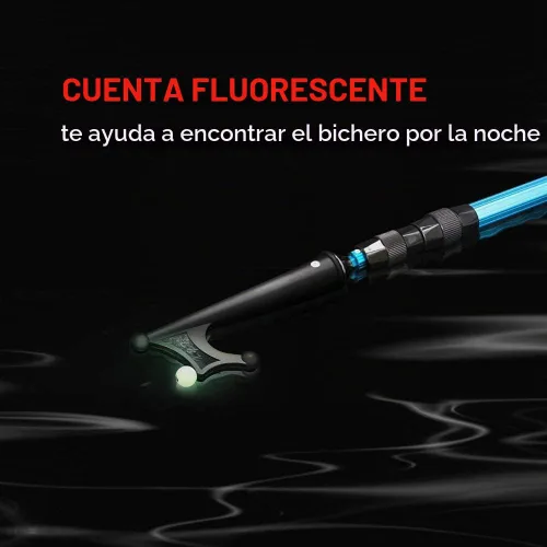 Vista 4 de SANLIKE Telescopic Boat Hook Luminous Extendable Marine Docking Pole Gaff Azul