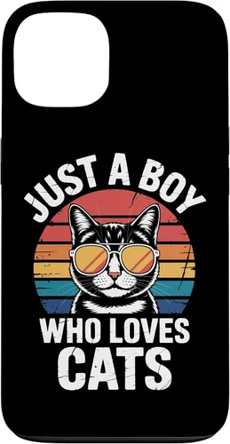 Vista 7 de Just A Boy Who Loves Cats Feline Enthusiast Pet Cat Parents Case for iPhone 16
