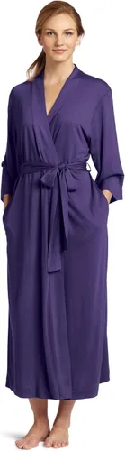 Vista 11 de Natori Shangri La - Bata larga con mangas kimono, bata de baño para mujer Negro
