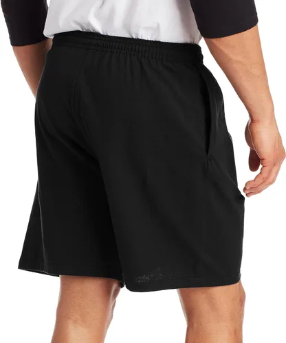 Vista 2 de Hanes Pantalones cortos deportivos para hombre, pantalones cortos de algodón favoritos, pantalones cortos de punto con bolsillos, pantalones cortos