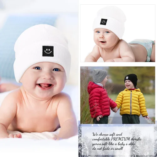 Vista 6 de Gorro para padres e hijos, para madre y bebé, hijahijo, gorro de punto cálido para niñas y niños